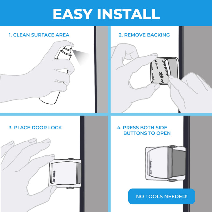 Sliding Door Lock, 4 Pack Child Proof Safety Window Locks for Glass Doors