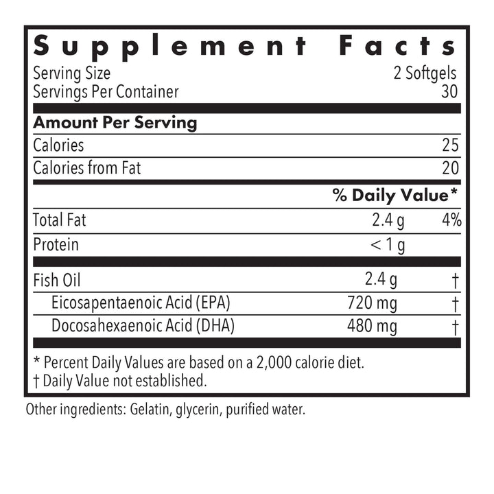 Super EPA - Omega 3 Supplement, Fish Oil Concentrate, EPA, DHA, Omega 3 Fatty Acids, Sustainably-Sourced Anchovies - 60 Count