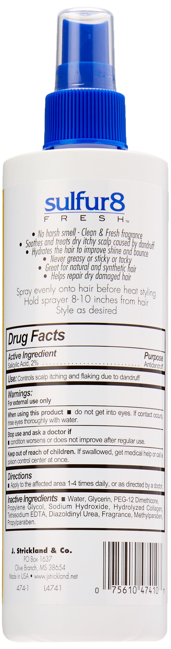 Fresh Medicated Anti-dandruff Oil Sheen Spray 12 Oz