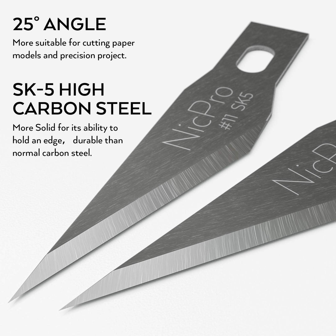 Nicpro 120 PCS Hobby Blades Set SK-5, Utility #11 Art B