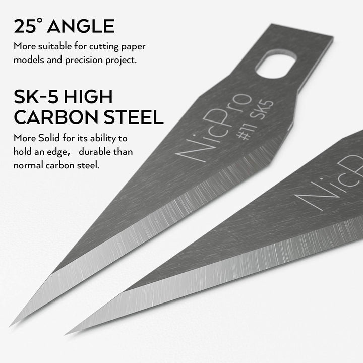 Nicpro 120 PCS Hobby Blades Set SK-5, Utility #11 Art B