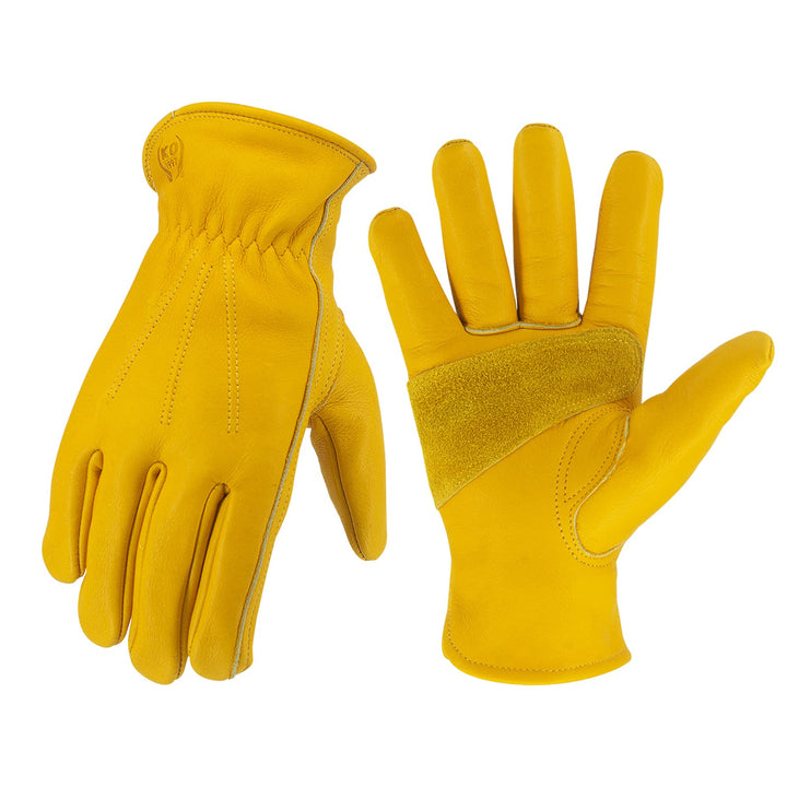 KKOYING Leather Work Gloves for Men &amp; Women, Ga
