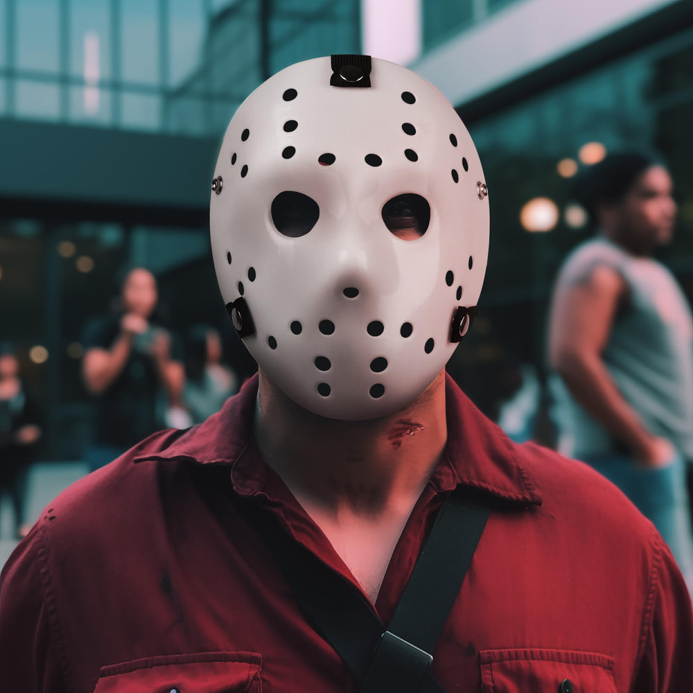 Mask Cosplay Halloween Costume Mask Prop Horror Hockey Pure White