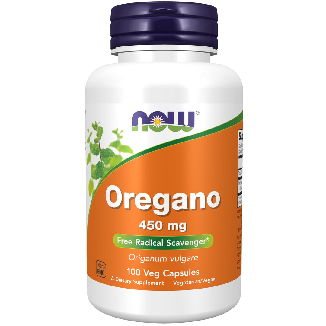 NOW Supplements, Oregano (Origanum vulgare) 450 mg, Fre