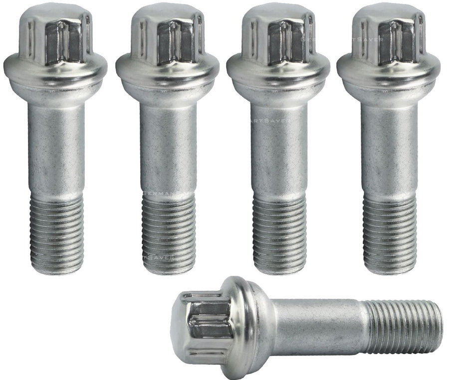 0009905407 Wheel Lug Nuts Bolt Stainless Steel Compatible with Mercedes Benz ML500 S550 CL63 ML350 GLK350 CL500 GL450 (Pack of 5)