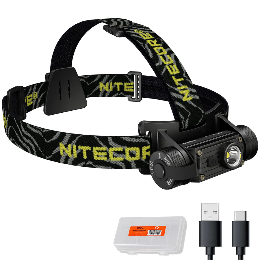 HC60 v2 Headlamp, 1200 Lumen LED USB-C Rechargeable with LumenTac Organizer (Cool White)