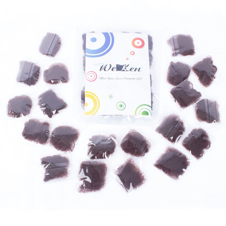 Pack of 20pcs Hair Nets Invisible Elastic Edge Mesh 50cm 20 Dark Brown