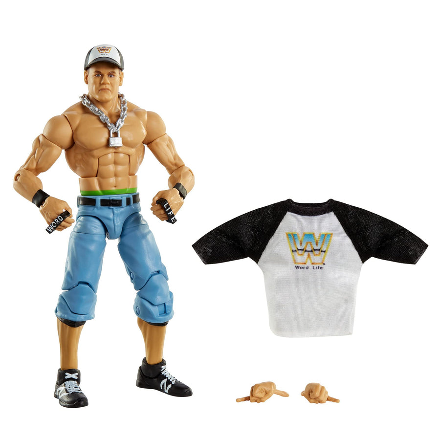 WWE MATTEL Top Picks Elite John Cena 6-inch Action Figure with Deluxe Articulation for Pose and Play, Life-like Detail, Authentic Ring Gear & Accessory,Multi,GVC03
