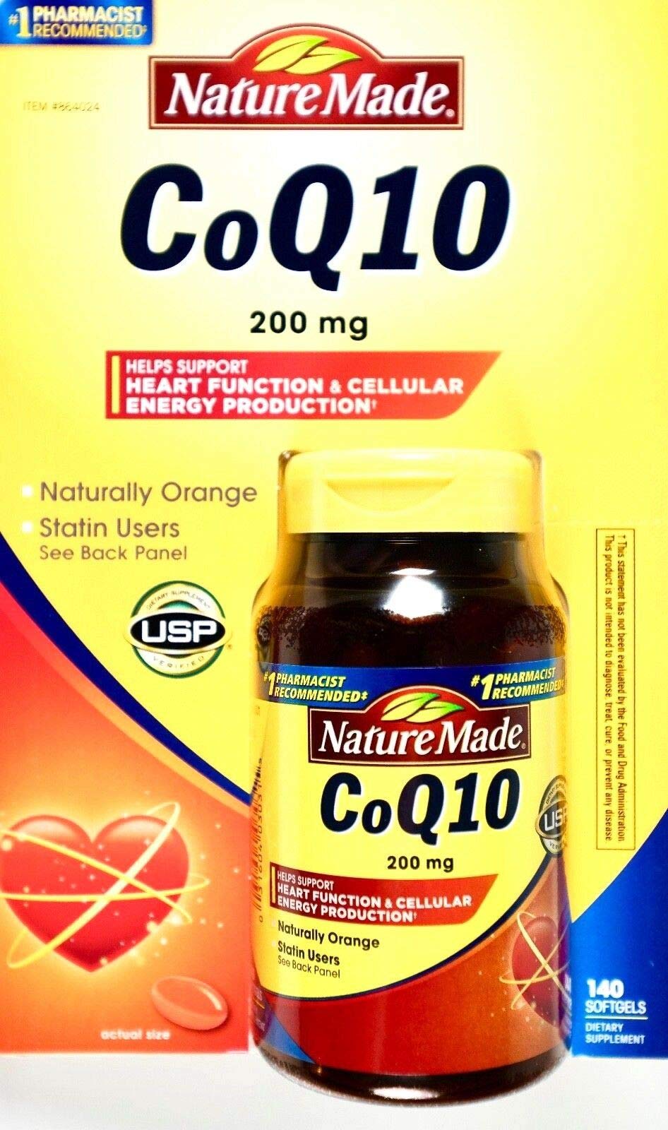 Coq10 200 Mg, Naturally Orange, Value Size,140 Count Softgels