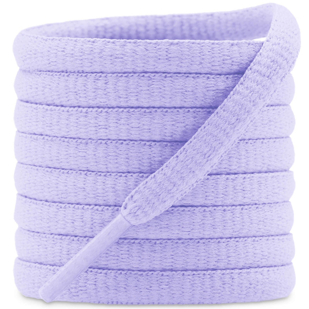 2 Pair Oval Shoes laces Half Round 1/4 Athletic Shoelaces Shoe Strings Light Purple-39 inch