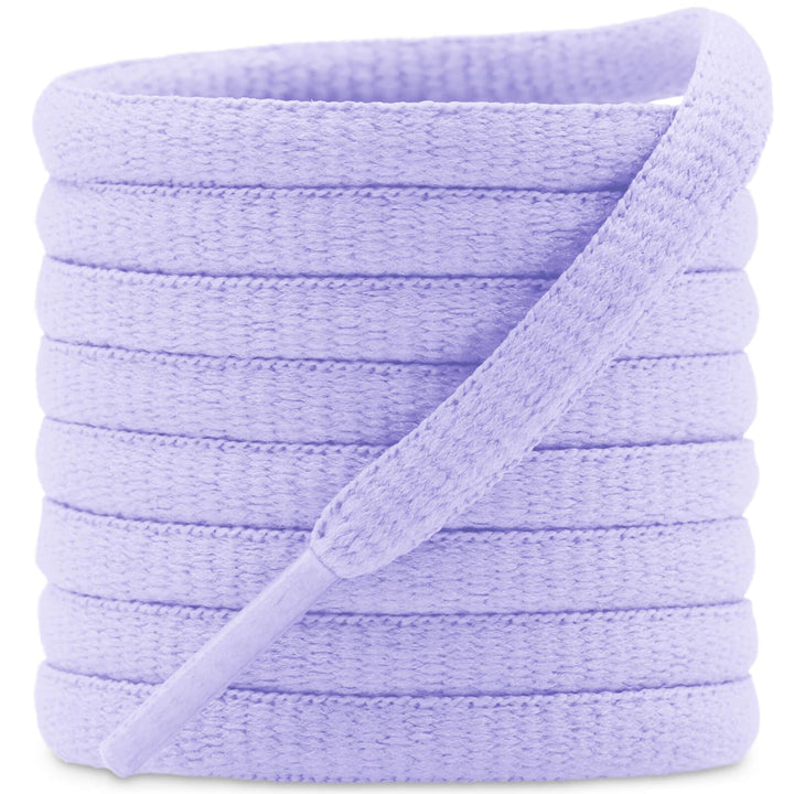 2 Pair Oval Shoes laces Half Round 1/4 Athletic Shoelaces Shoe Strings Light Purple-39 inch