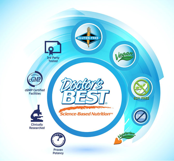 Doctor&#39;s Best, Trans-Resveratrol with ResVinol, Non-GMO, Vegan, Gluten &amp; Soy Free, 200 mg, 60 Count