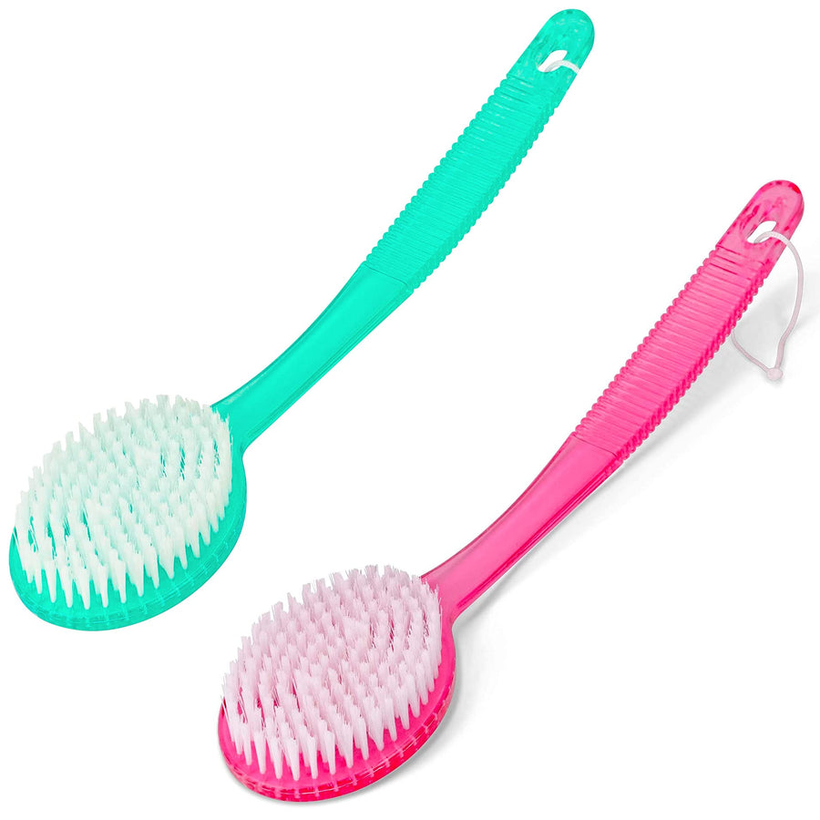 DecorRack Bath Brushes with Bristles, Long Handle for E