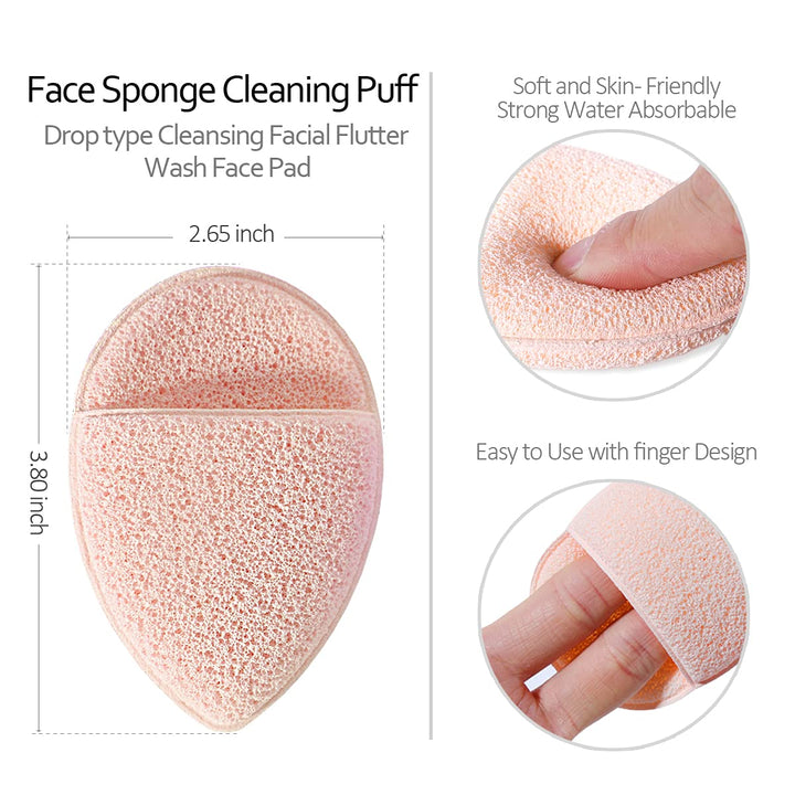 2pcs Jellyfish Silicone Manual Facial Cleansing Brush Sets + 2pcs Cleansing Sponge Facial Flutter Wash Face Pad Brushes, Silicone Handheld Face Brush, Massage,