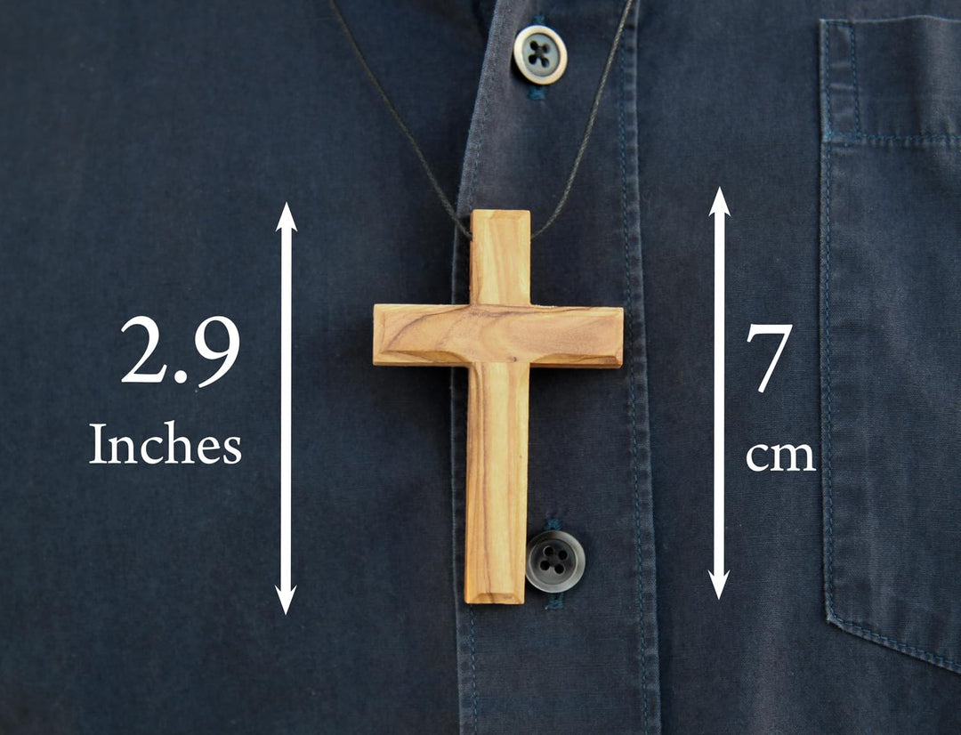 Wooden Cross Necklace, Christian gift, Faith Cross Pend
