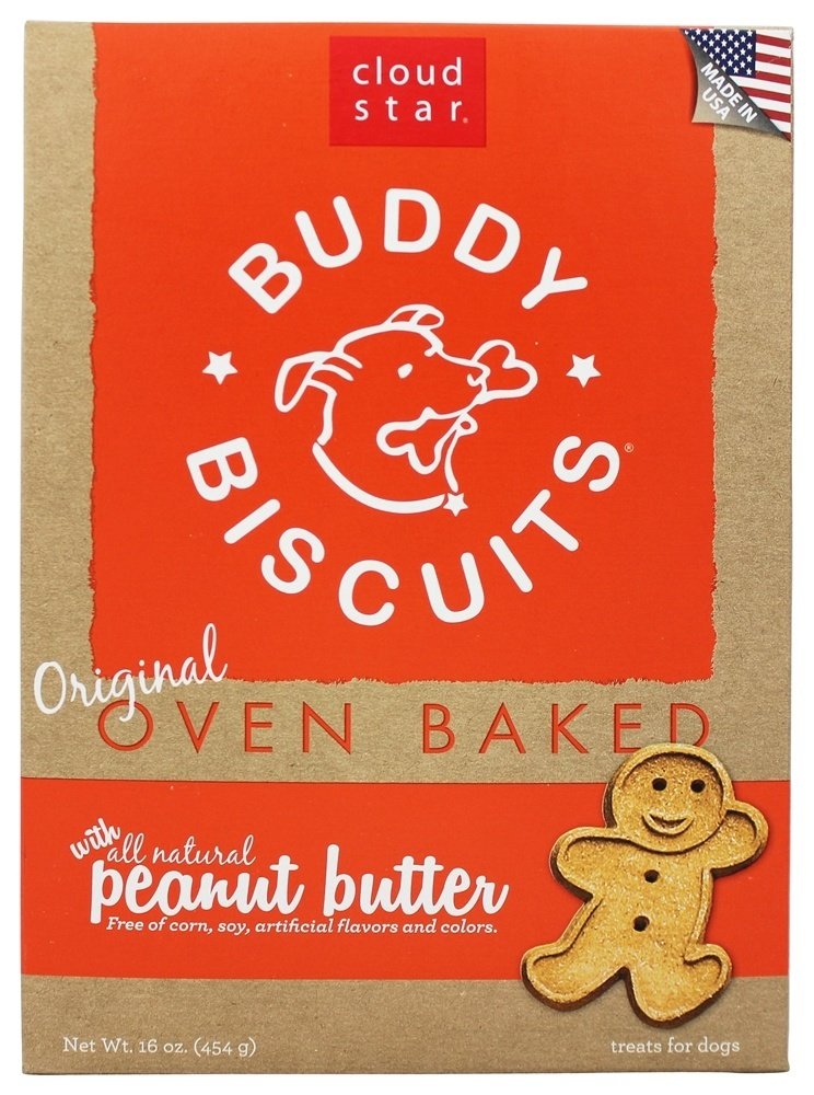 16 oz Box of Grain-Free Crunchy Dog Treats Made with Natural Peanut Butter