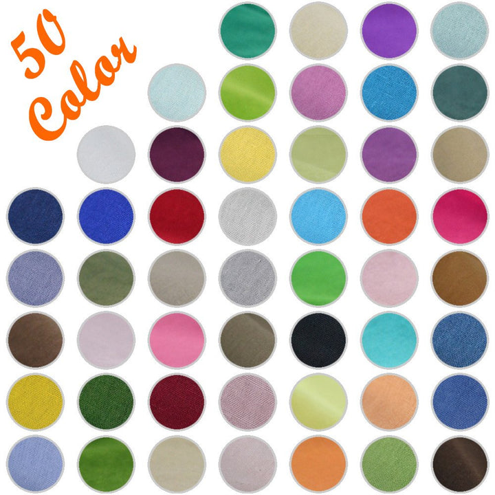 50 Different Color Pieces Linen Fabric Solid Color Bundle Patchwork Squares Of 1010cm