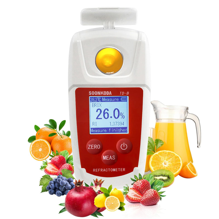 Digital Brix Refractometer with ATC 0-55% Brix Tester for Fruit,Juice,Drink,Beverages,Suger Content Test Measurement for Sugar Solutions Food,Brix Meter for Plants