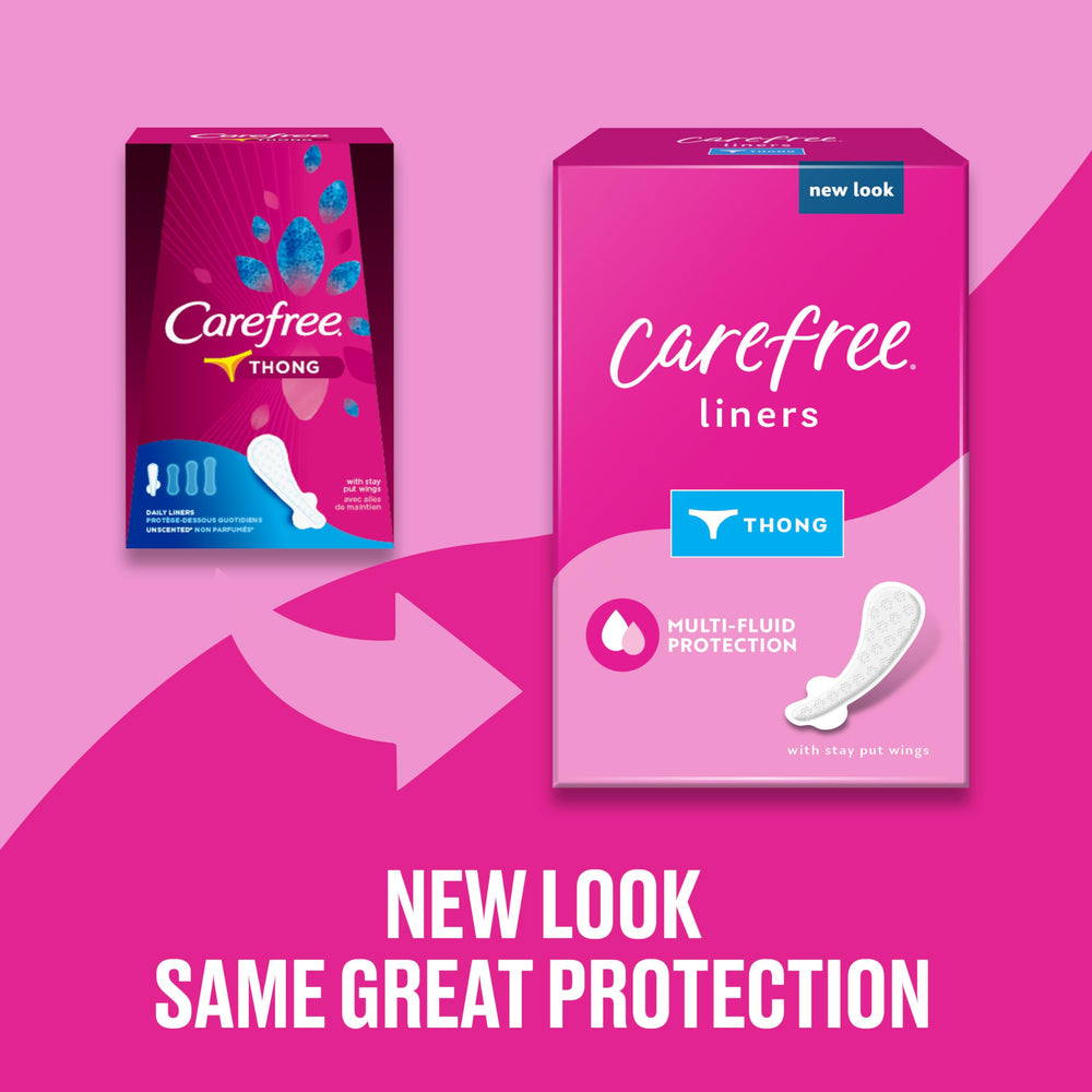 Carefree Thong Pantiliners-Unscented-49 ct (Pack of 5)