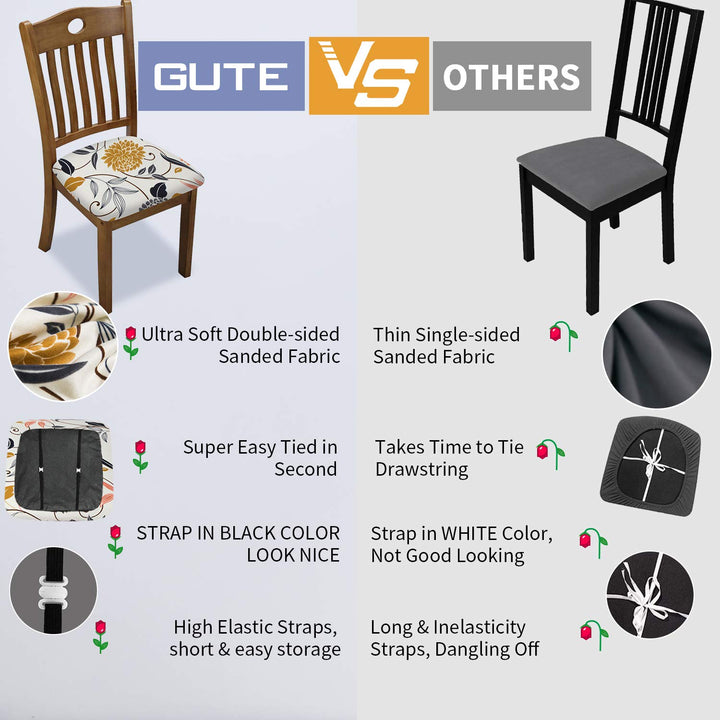 Gute Chair Seat Covers,Stretch Printed Chair Covers wit