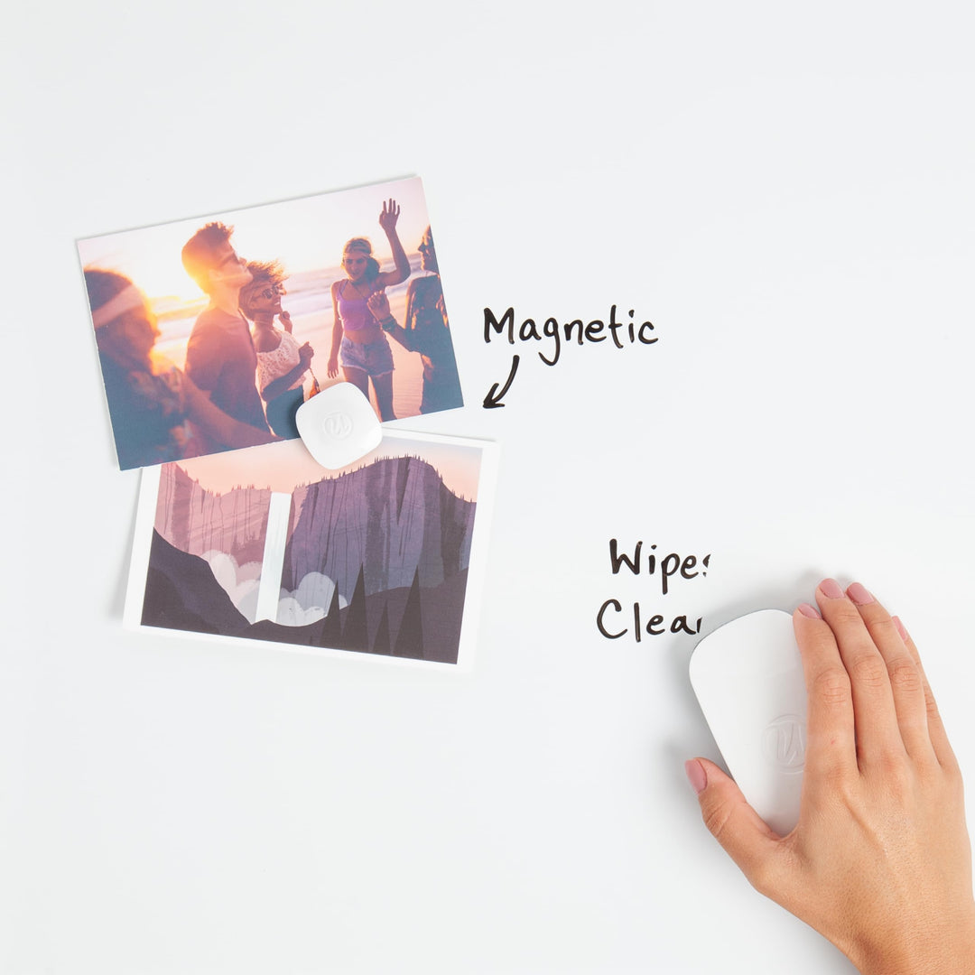 Contempo Magnetic Dry Erase Board, 11”x14”, White Modern Frame, Includes Magnet and Marker