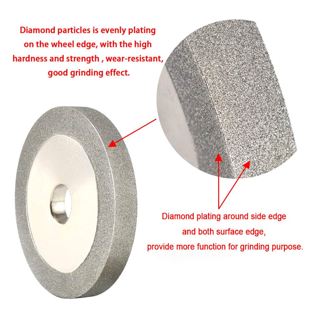 Flat Diamond Grinding Wheel 3-1/16 x 1/2 x 3/8 Grit #15