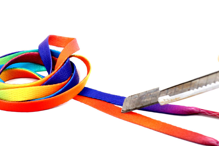 Flat Printed Shoelaces,Shoe Laces for Sneakers, Designer Fun Shoestring (63“, Rainbow Gradient)