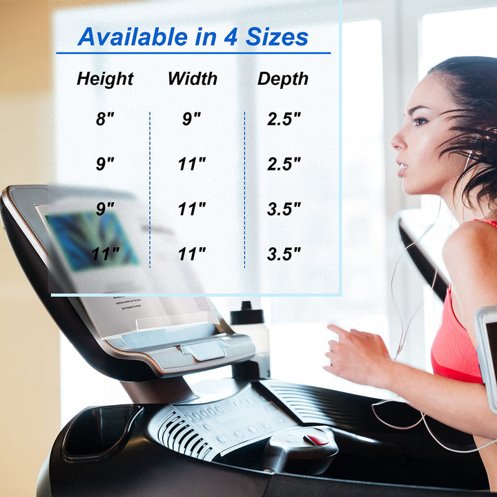 Treadmill Book Holder Clear Acrylic Reading Rack for Treadmill Universal Book Holder Compatible with Kindle, Flat Tablet, Nook, eReader Magazine for Gym Exercising (11 x 11 x 2.5 Inches)