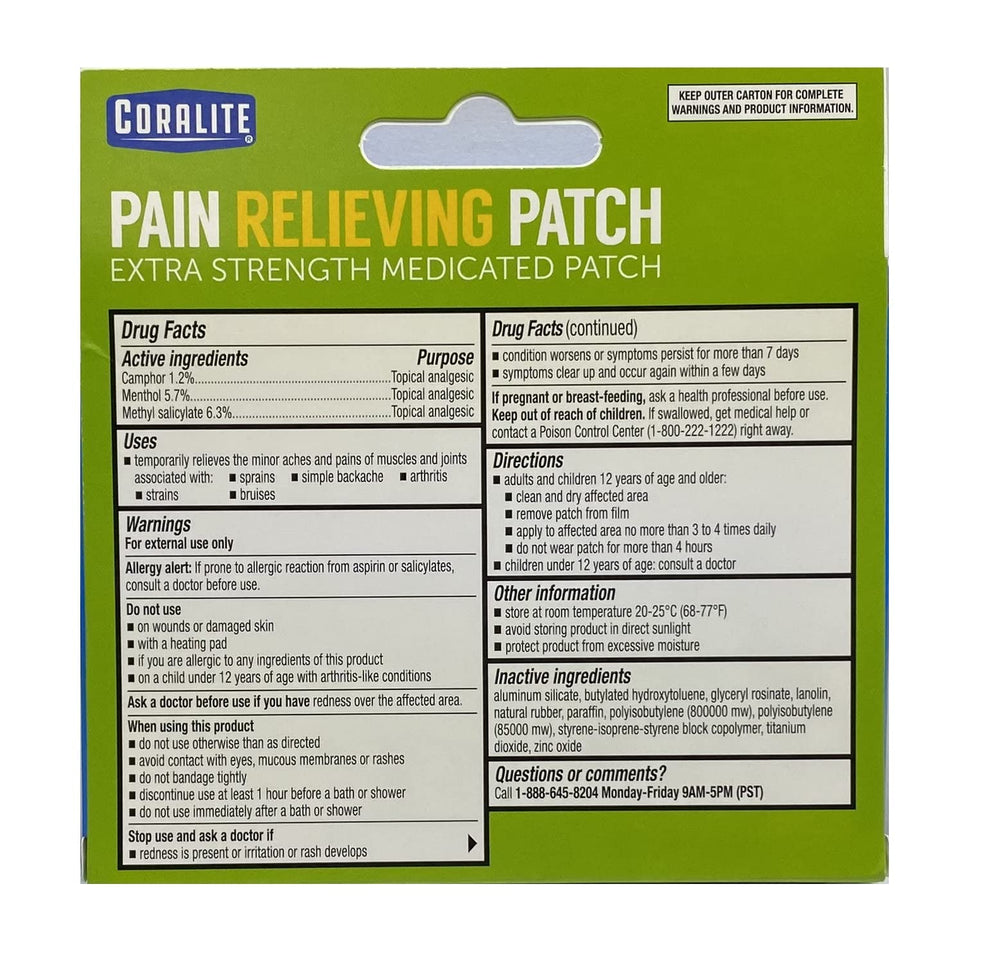 Coralite Muscle Joint Pain Relief Patch