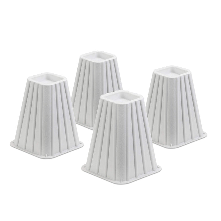 STO-01006 Stackable Bed Risers, 4-Pack, White 300 lbs