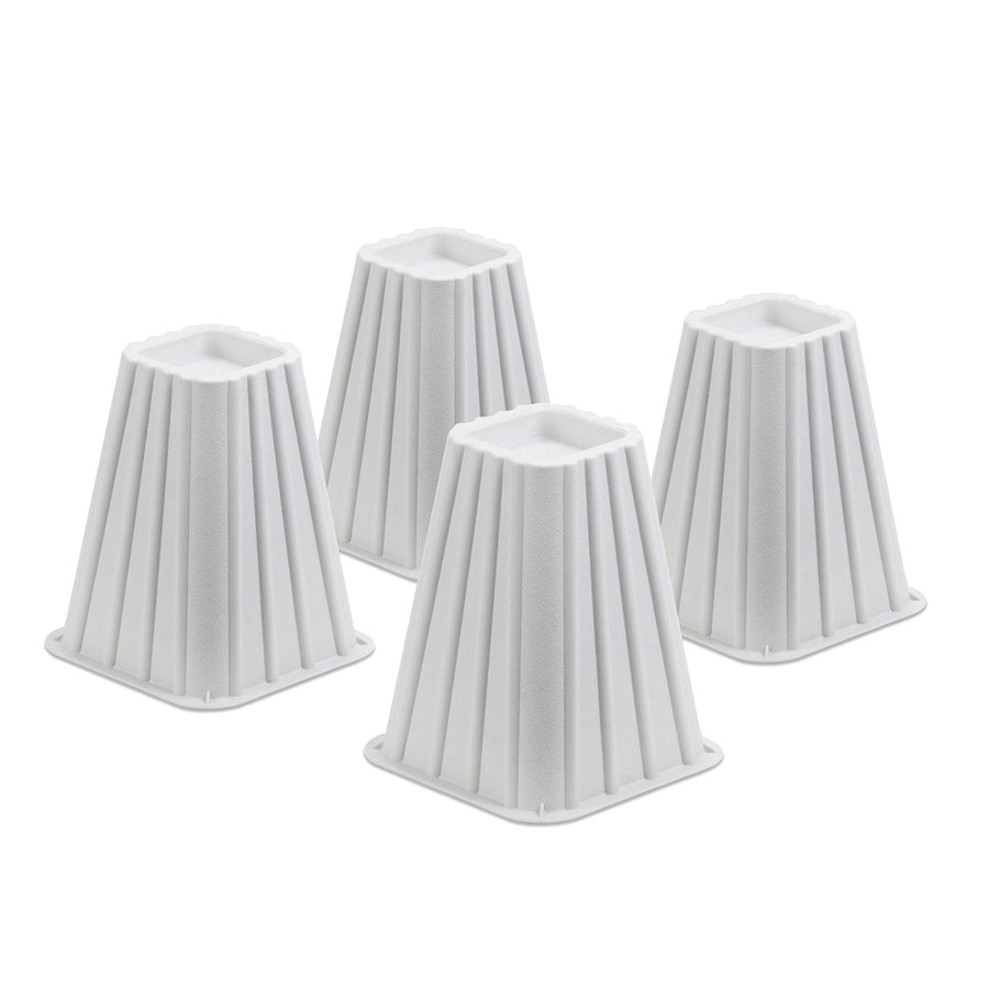 STO-01006 Stackable Bed Risers, 4-Pack, White 300 lbs