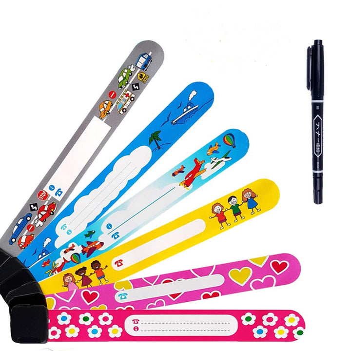 12 pcs Bracelets for Boys ID Wristband,Bracelets for Kids ID Safety Wristbands Infobands Child Travel Event Field Trip, Identification Bracelets Waterproof ID Band Anti Lost ID Wristband