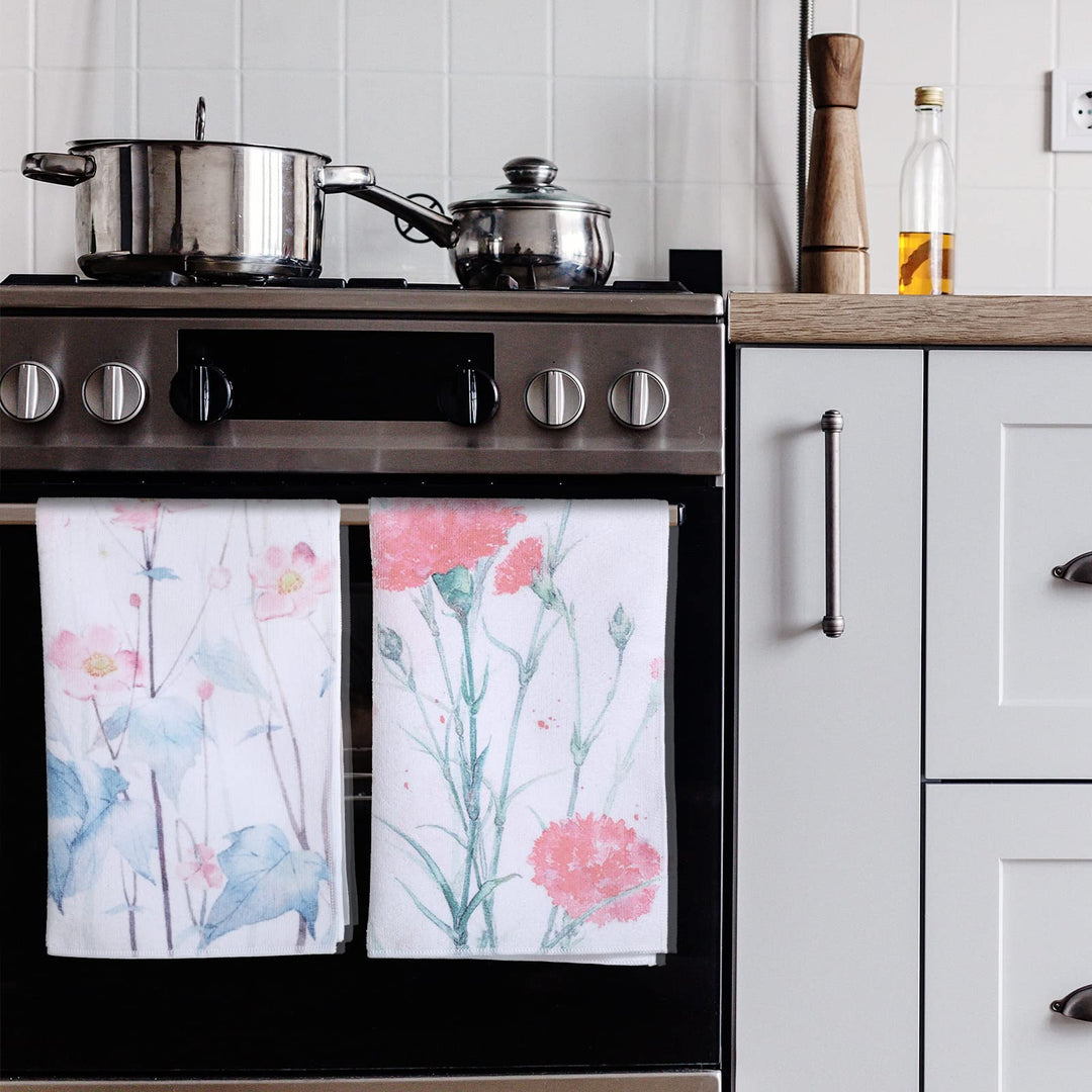 3 Pcs Spring Summer Floral Kitchen Towels 18 x 28 Inch 
