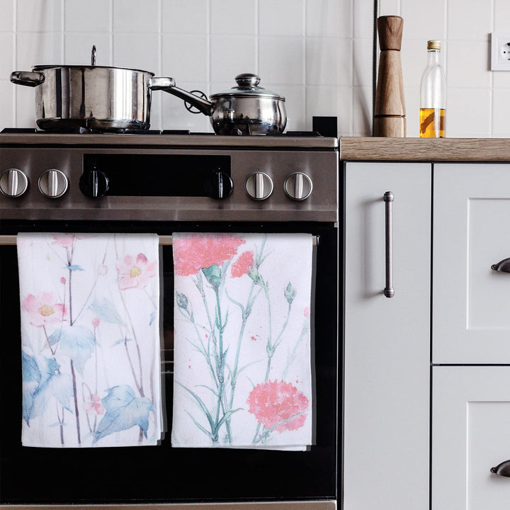 3 Pcs Spring Summer Floral Kitchen Towels 18 x 28 Inch 
