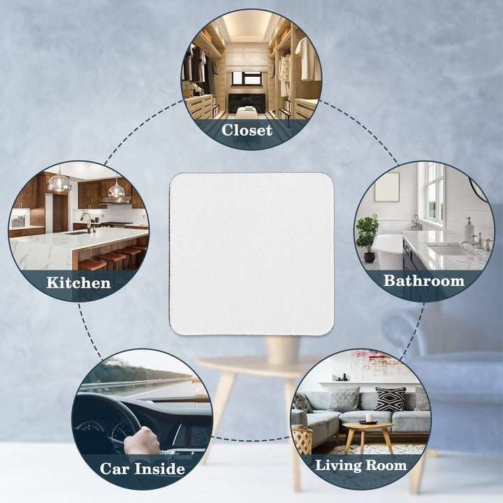 Sublimation Blanks Car Coasters Round Square Sublimation Blank Cup Coasters 3.5 x 3.5 Inch Blank Rubber Coasters Heat Transfer Cup Mat for Small Business Gift DIY Home Kitchen Decor, 45Pcs
