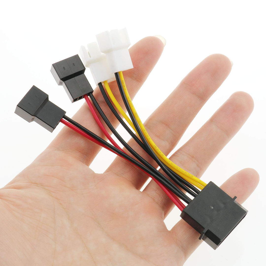 ITROLLE 4-Pin Molex to 3-Pin / 4 Pin Fan Power Cable Ad