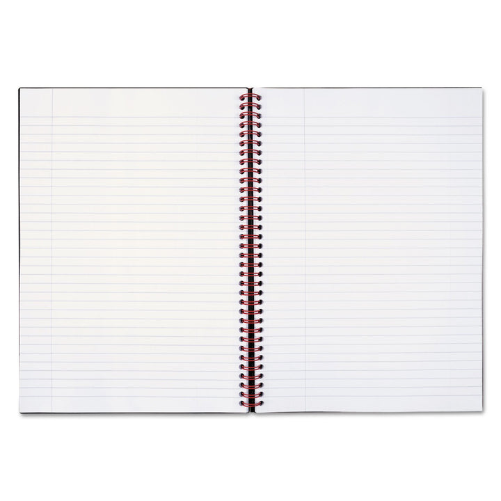 Black n&#39; Red Notebook, Business Journal, 11-3/4 x 8-1/4, 70 Sheets, Ruled, Optik Paper, Scribzee App, Flexible Poly Cover, Wirebound, Black (E67008)