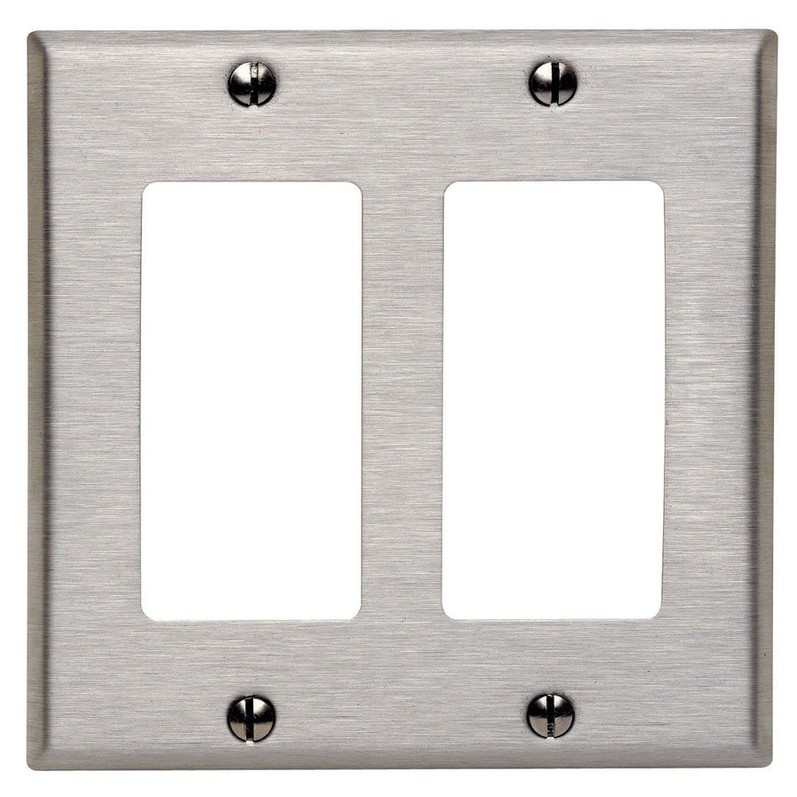 84409-40 2-Gang Decora/GFCI Device Decora Wallplate, Device Mount, Stainless Steel