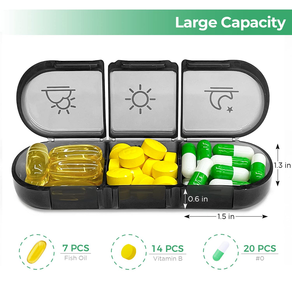 Weekly Pill Organizer 3 Times a Day, PULIV Portable Tra
