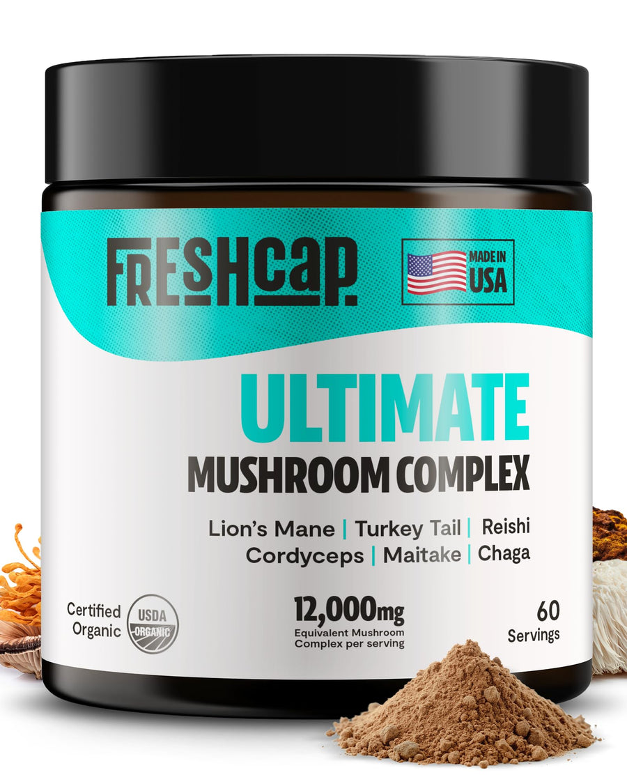 FreshCap Ultimate Mushroom Supplement Powder 12,000mg -