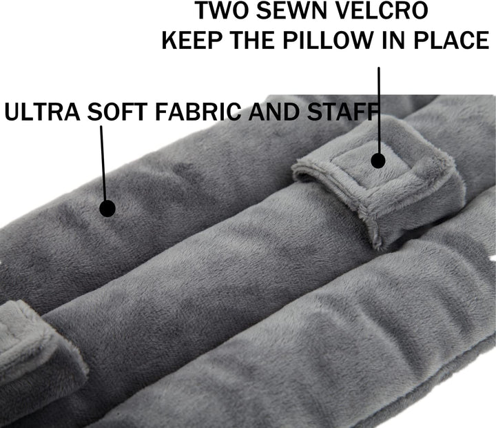 Seat Belt Pillow for Mastectomy Post-Surgery, Heart Surgery Recovery Support Cushion for Chest Chemo Port Pacemaker Bypass Hysterectomy Recovery Pillow (Gray)
