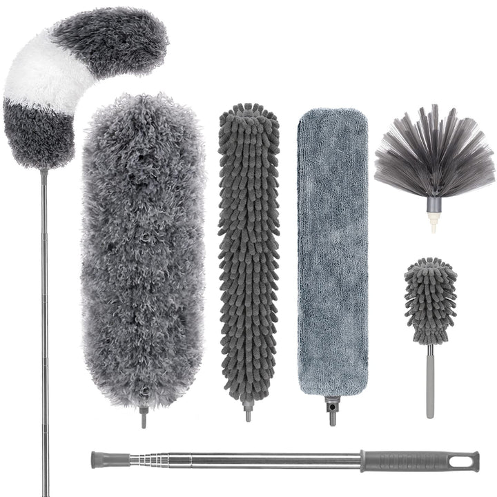 DELUX Microfiber Feather Duster, 4 PCS Reusable Bendabl