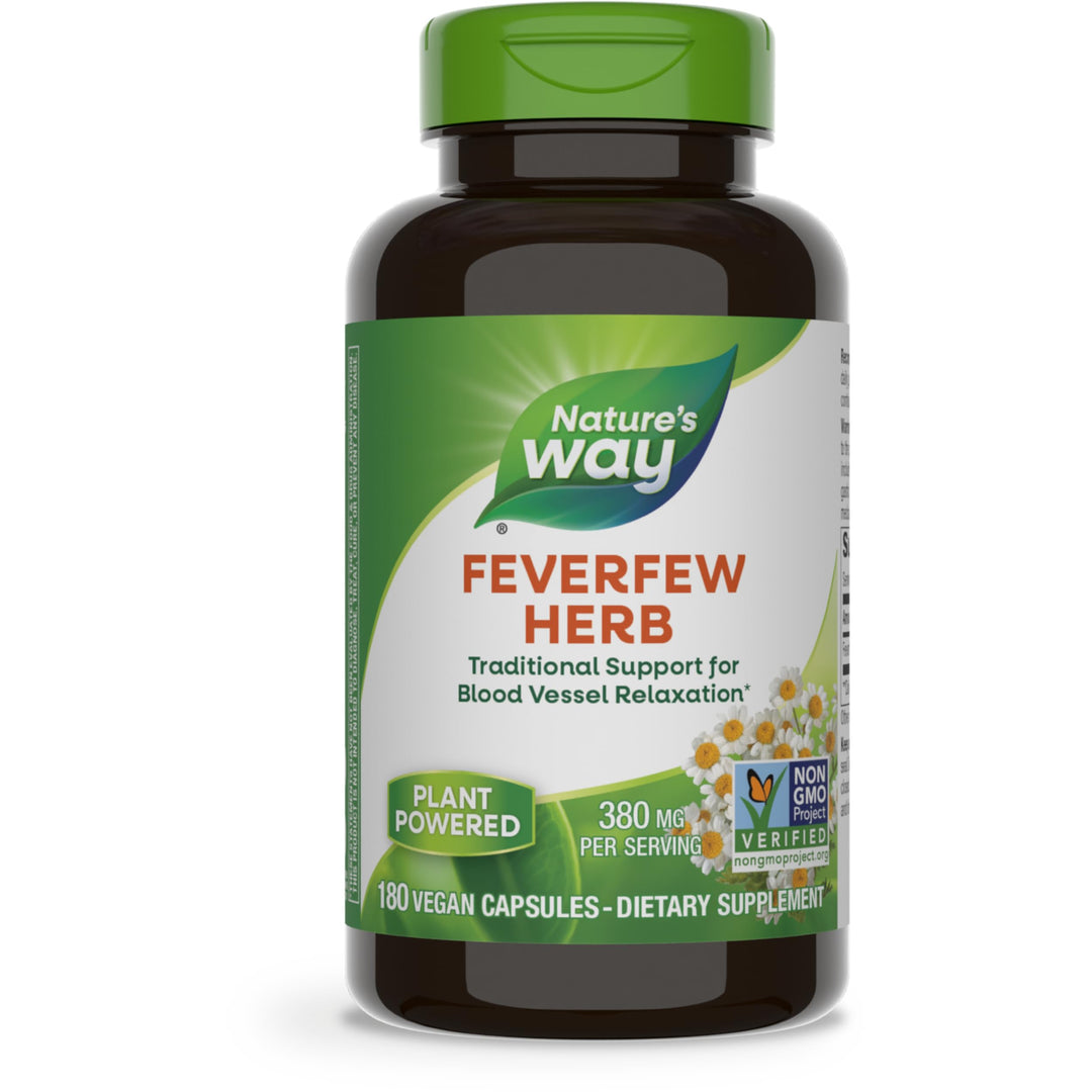 Nature&#39;s Way, Feverfew Herb, 380 mg, 180 Veggie Caps