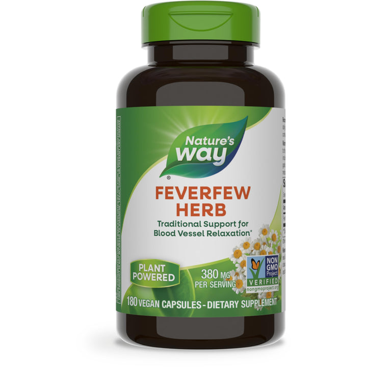 Nature&#39;s Way, Feverfew Herb, 380 mg, 180 Veggie Caps