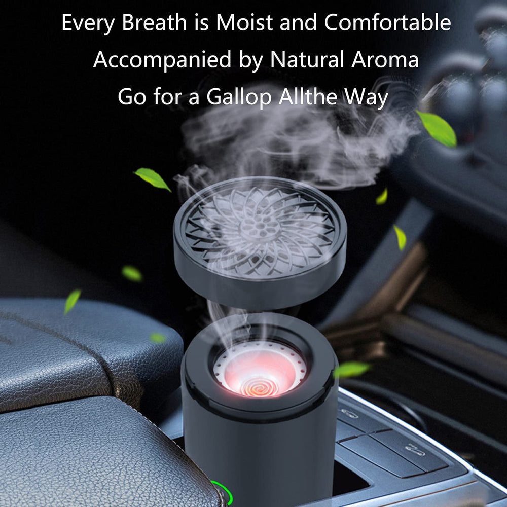 SHDream Electric Incense Burner, Car Electric Incense Burner, Portable USB Rechargeable Smart Electronic Incense Burner, Arabian bakhoor Burner for Home Use (Red Wine)