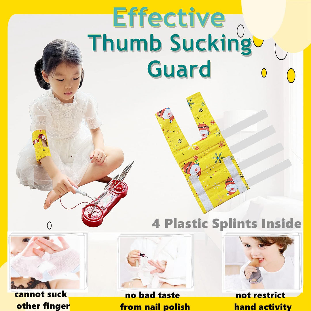 Heyshapeing Thumb Sucking Stop for Kids Toddlers Stop Finger Sucking Nail Biting Treatment Finger Guard Thumb Sucking Guard Gloves Nail Biter Stopper Thumb Sucking Prevention