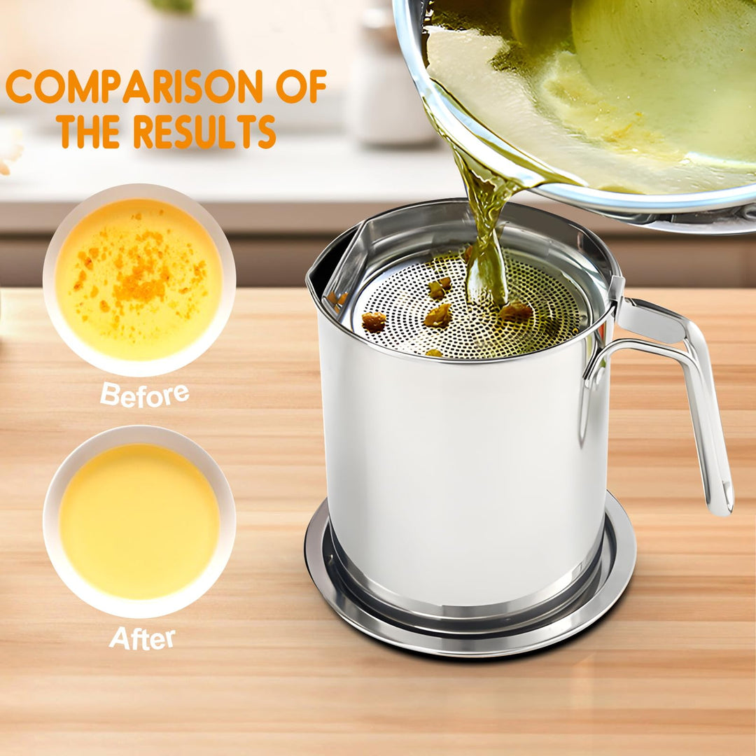Chihee Grease Container Stainless Steel Bacon Grease Sa
