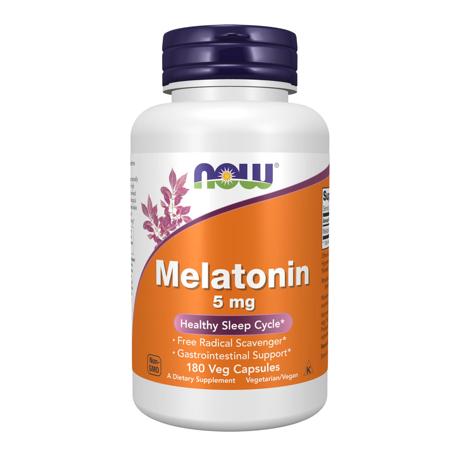 NOW Foods Supplements, Melatonin 5 mg, Free Radical Sca