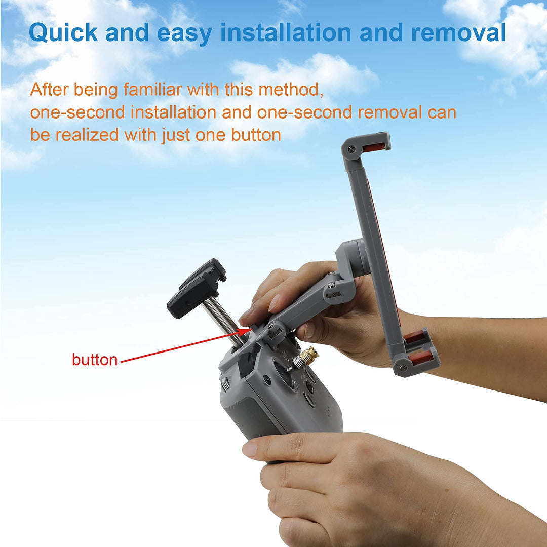 Hanatora RC-N1 N2 N3 N1C Remote Controller 4.7-12.9 Inch Tablet Holder Mount for DJI Neo, Air 3S/3/2S/2,Mavic 3 Classic,Mini 4K/3/4 Pro,Mini 2/2 SE Drone,Extended Control Phone Clip with Lanyard