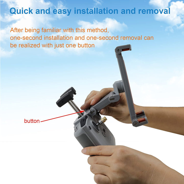 Hanatora RC-N1 N2 N3 N1C Remote Controller 4.7-12.9 Inch Tablet Holder Mount for DJI Neo, Air 3S/3/2S/2,Mavic 3 Classic,Mini 4K/3/4 Pro,Mini 2/2 SE Drone,Extended Control Phone Clip with Lanyard